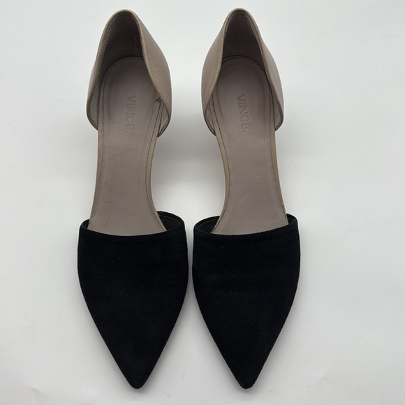 Vince Black and Tan color blocked Heels with Pointed Toe - Picture 5 of 8